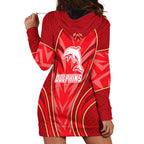 Dolphins Rugby Mascot Hoodie Dress Australian Rugby Culture - Tribal Inspired Dolphin