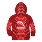 Dolphins Rugby Mascot Kid Hoodie Australian Rugby Culture - Tribal Inspired Dolphin
