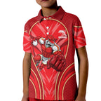 Dolphins Rugby Mascot Kid Polo Shirt Australian Rugby Culture - Tribal Inspired Dolphin