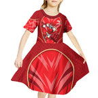 Dolphins Rugby Mascot Kid Short Sleeve Dress Australian Rugby Culture - Tribal Inspired Dolphin
