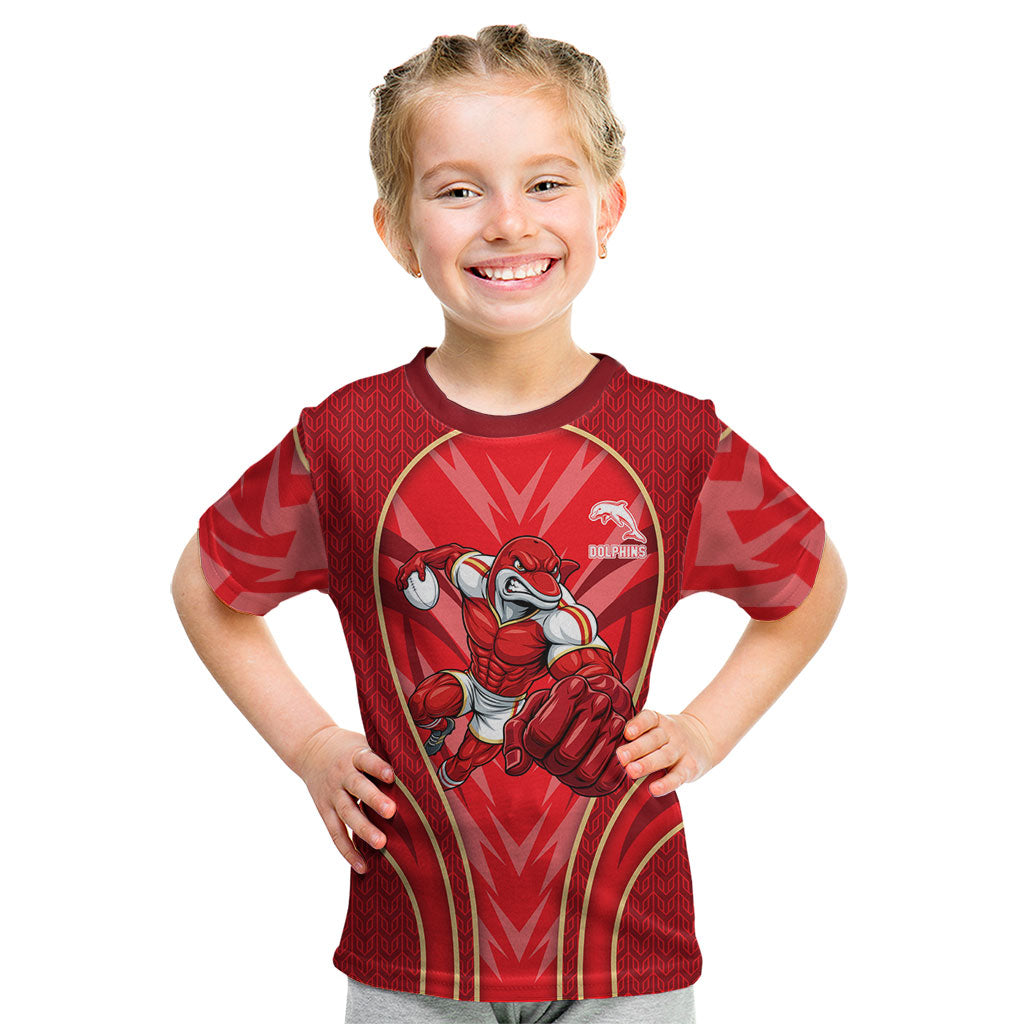 Dolphins Rugby Mascot Kid T Shirt Australian Rugby Culture - Tribal Inspired Dolphin