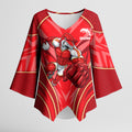 Dolphins Rugby Mascot Kimono Sleeve Blouse Australian Rugby Culture - Tribal Inspired Dolphin