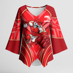 Dolphins Rugby Mascot Kimono Sleeve Blouse Australian Rugby Culture - Tribal Inspired Dolphin