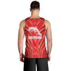 Dolphins Rugby Mascot Men Tank Top Australian Rugby Culture - Tribal Inspired Dolphin