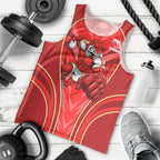 Dolphins Rugby Mascot Men Tank Top Australian Rugby Culture - Tribal Inspired Dolphin
