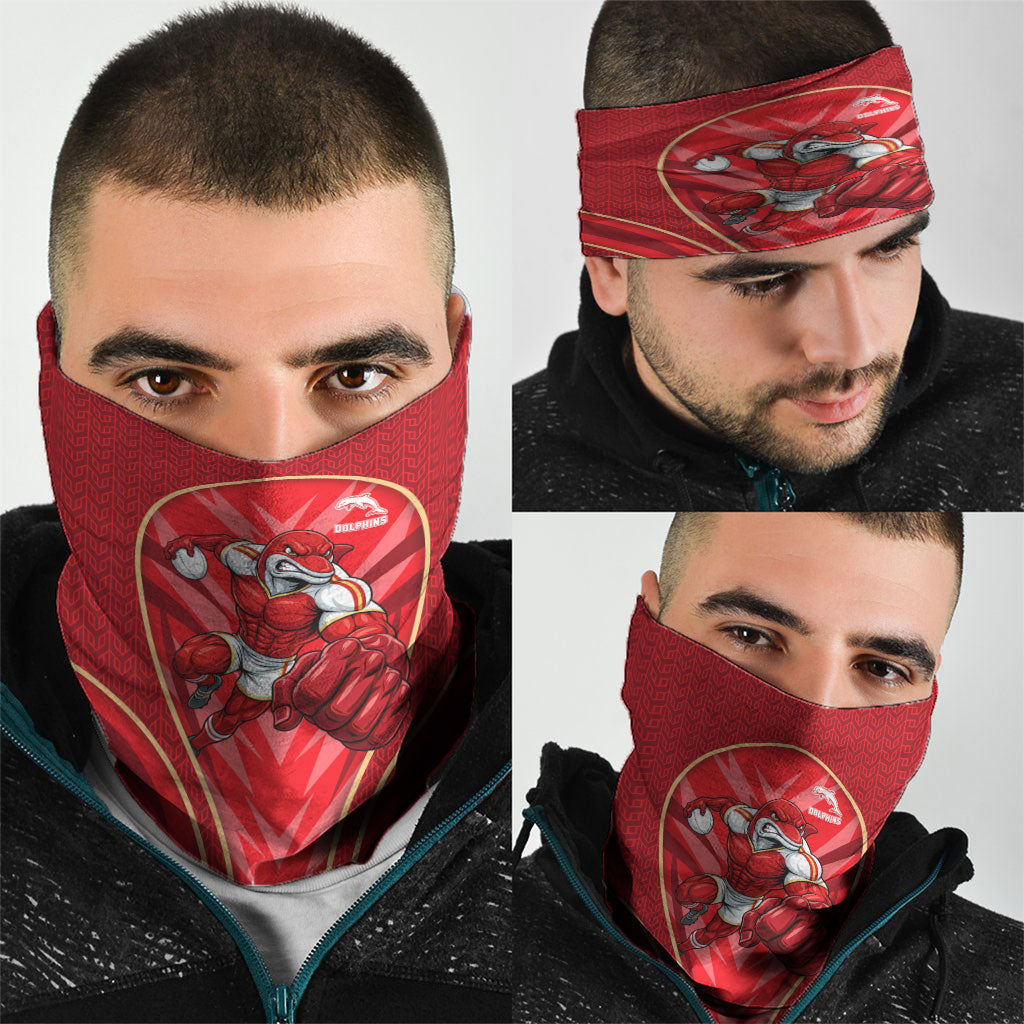 Dolphins Rugby Mascot Neck Gaiter Australian Rugby Culture - Tribal Inspired Dolphin