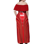Dolphins Rugby Mascot Off Shoulder Maxi Dress Australian Rugby Culture - Tribal Inspired Dolphin