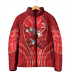 Dolphins Rugby Mascot Padded Jacket Australian Rugby Culture - Tribal Inspired Dolphin