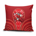 Dolphins Rugby Mascot Pillow Cover Australian Rugby Culture - Tribal Inspired Dolphin