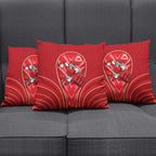 Dolphins Rugby Mascot Pillow Cover Australian Rugby Culture - Tribal Inspired Dolphin