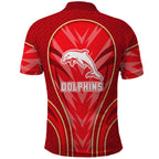 Dolphins Rugby Mascot Polo Shirt Australian Rugby Culture - Tribal Inspired Dolphin