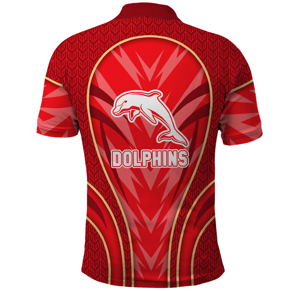 Dolphins Rugby Mascot Polo Shirt Australian Rugby Culture - Tribal Inspired Dolphin