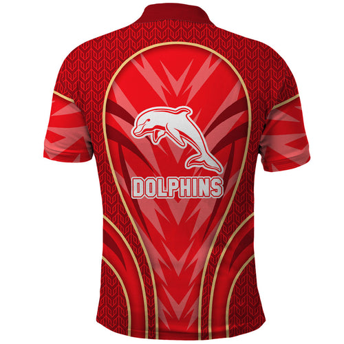 Dolphins Rugby Mascot Polo Shirt Australian Rugby Culture - Tribal Inspired Dolphin