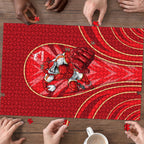 Dolphins Rugby Mascot Puzzle Australian Rugby Culture - Tribal Inspired Dolphin