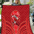 Dolphins Rugby Mascot Quilt Australian Rugby Culture - Tribal Inspired Dolphin