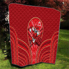 Dolphins Rugby Mascot Quilt Australian Rugby Culture - Tribal Inspired Dolphin