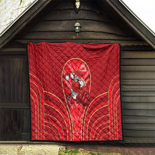 Dolphins Rugby Mascot Quilt Australian Rugby Culture - Tribal Inspired Dolphin