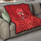 Dolphins Rugby Mascot Quilt Australian Rugby Culture - Tribal Inspired Dolphin
