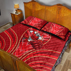 Dolphins Rugby Mascot Quilt Bed Set Australian Rugby Culture - Tribal Inspired Dolphin