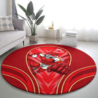Dolphins Rugby Mascot Round Carpet Australian Rugby Culture - Tribal Inspired Dolphin