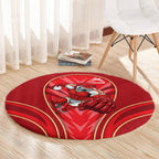 Dolphins Rugby Mascot Round Carpet Australian Rugby Culture - Tribal Inspired Dolphin