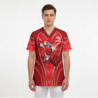 Dolphins Rugby Mascot Scrub Top Australian Rugby Culture - Tribal Inspired Dolphin