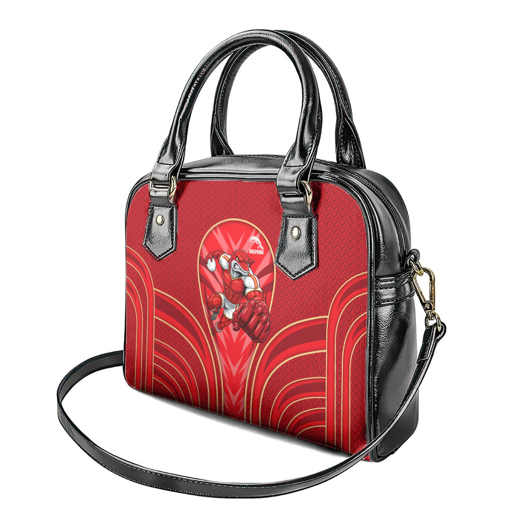 Dolphins Rugby Mascot Shoulder Handbag Australian Rugby Culture - Tribal Inspired Dolphin
