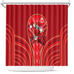 Dolphins Rugby Mascot Shower Curtain Australian Rugby Culture - Tribal Inspired Dolphin
