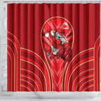 Dolphins Rugby Mascot Shower Curtain Australian Rugby Culture - Tribal Inspired Dolphin