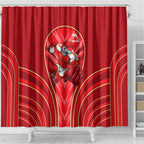 Dolphins Rugby Mascot Shower Curtain Australian Rugby Culture - Tribal Inspired Dolphin