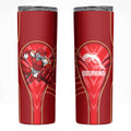 Dolphins Rugby Mascot Skinny Tumbler Australian Rugby Culture - Tribal Inspired Dolphin