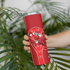 Dolphins Rugby Mascot Skinny Tumbler Australian Rugby Culture - Tribal Inspired Dolphin