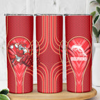 Dolphins Rugby Mascot Skinny Tumbler Australian Rugby Culture - Tribal Inspired Dolphin