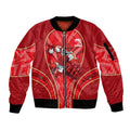 Dolphins Rugby Mascot Sleeve Zip Bomber Jacket Australian Rugby Culture - Tribal Inspired Dolphin