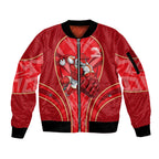 Dolphins Rugby Mascot Sleeve Zip Bomber Jacket Australian Rugby Culture - Tribal Inspired Dolphin
