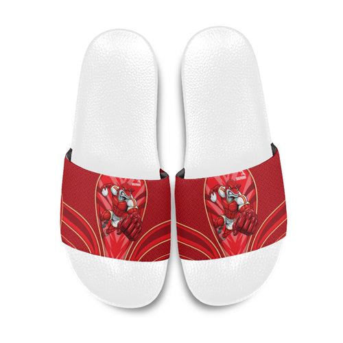 Dolphins Rugby Mascot Slide Sandals Australian Rugby Culture - Tribal Inspired Dolphin