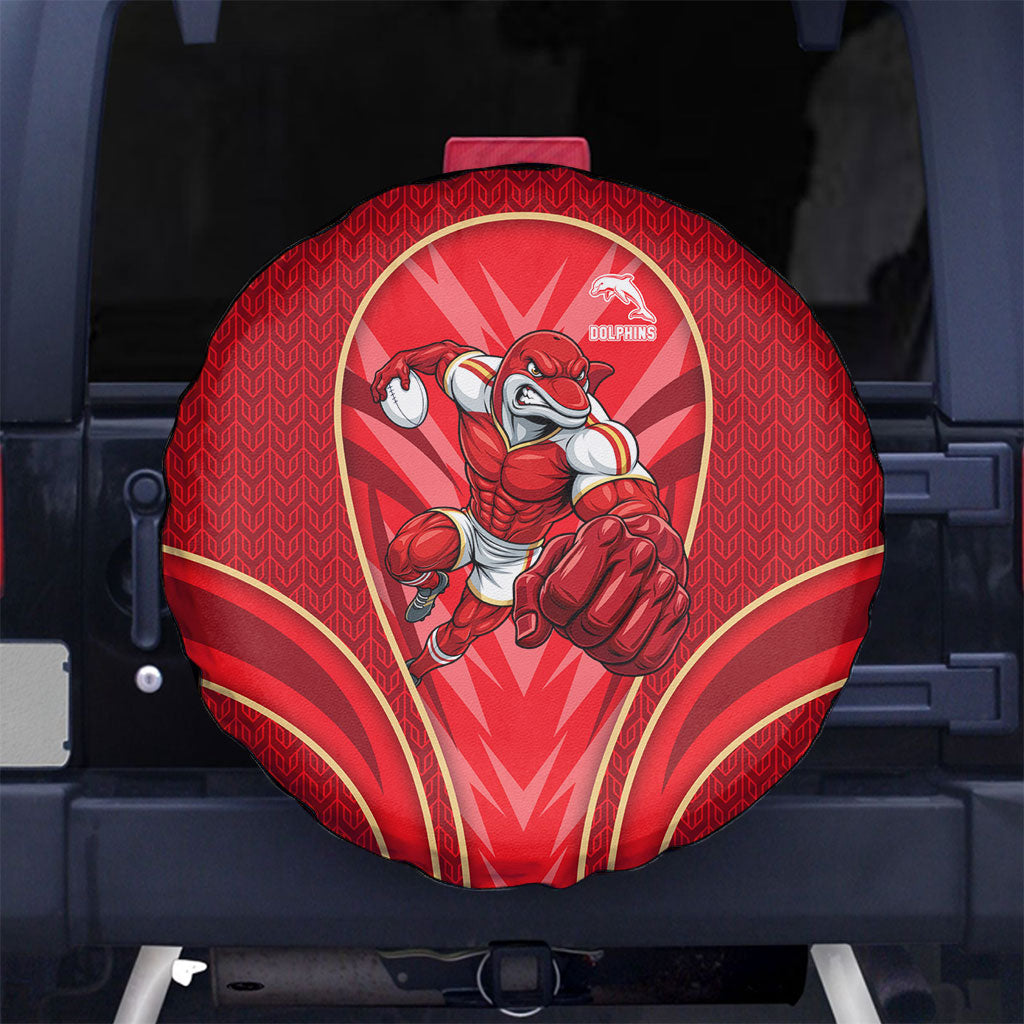 Dolphins Rugby Mascot Spare Tire Cover Australian Rugby Culture - Tribal Inspired Dolphin
