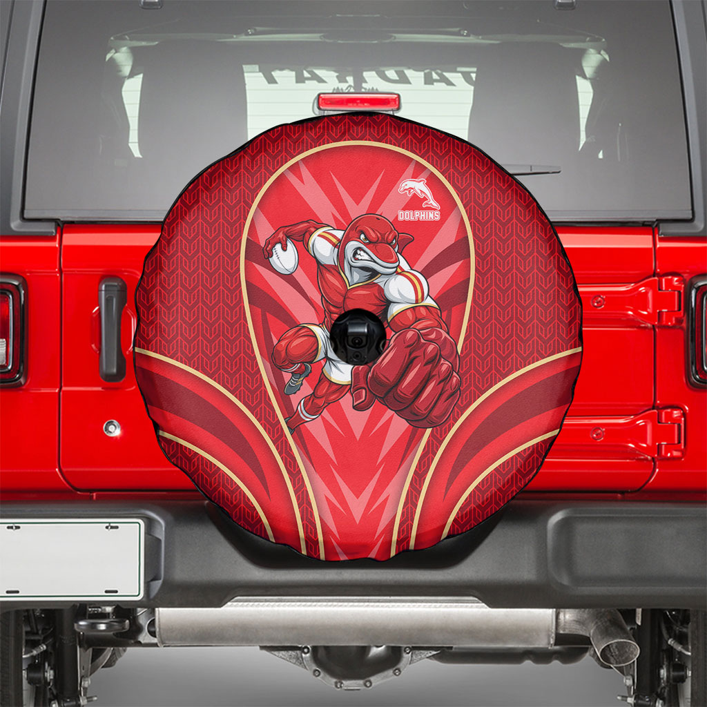 Dolphins Rugby Mascot Spare Tire Cover Australian Rugby Culture - Tribal Inspired Dolphin