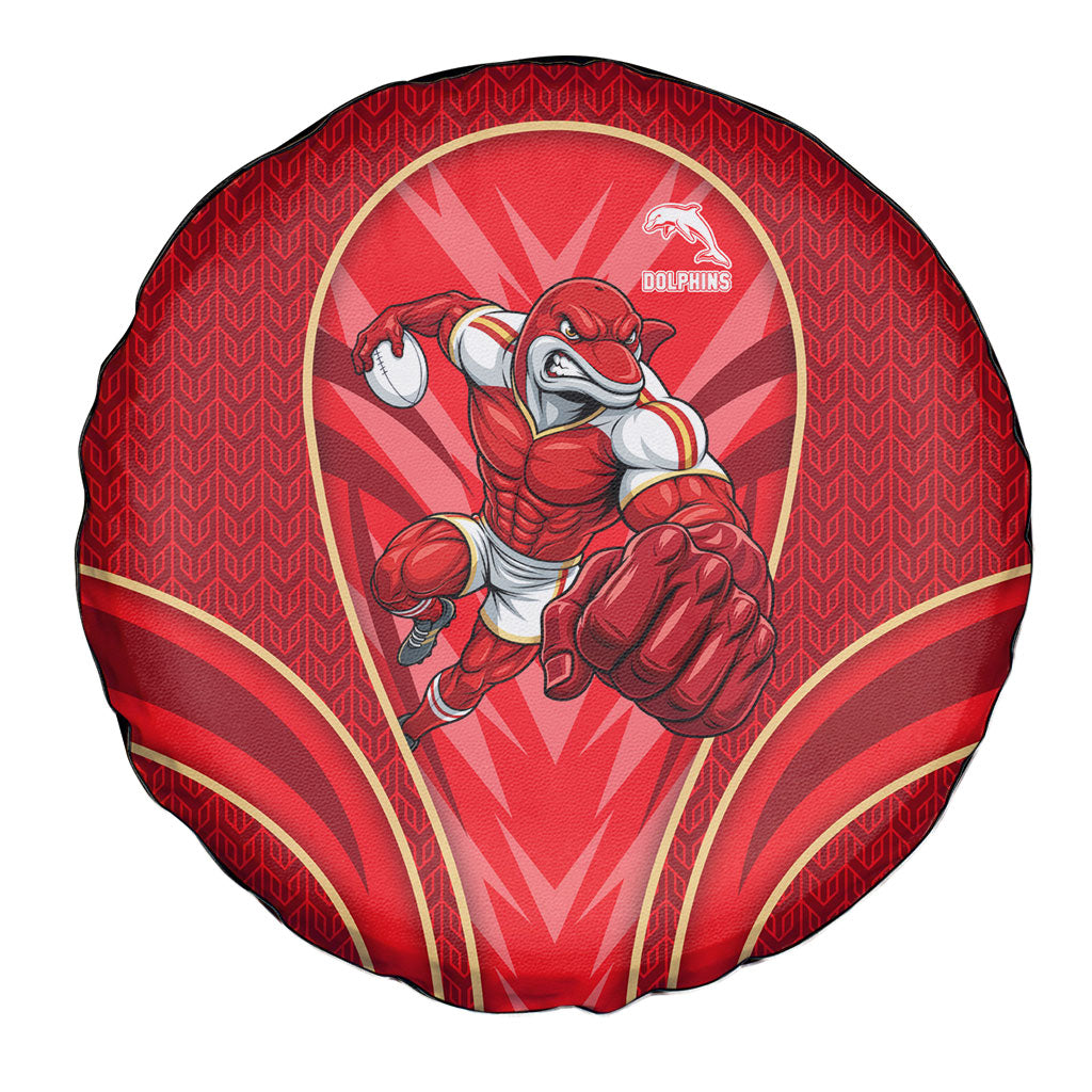 Dolphins Rugby Mascot Spare Tire Cover Australian Rugby Culture - Tribal Inspired Dolphin