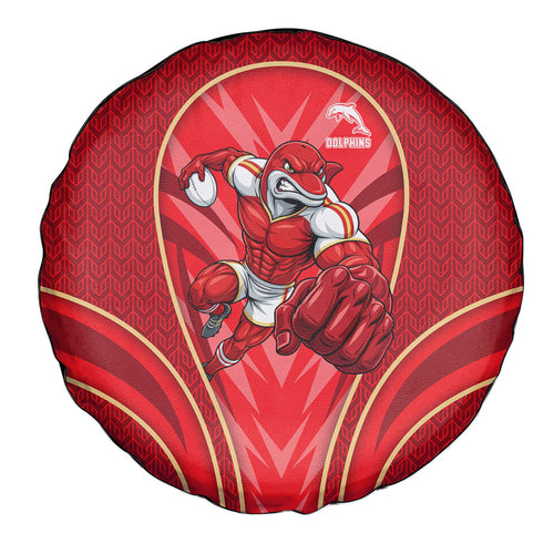 Dolphins Rugby Mascot Spare Tire Cover Australian Rugby Culture - Tribal Inspired Dolphin