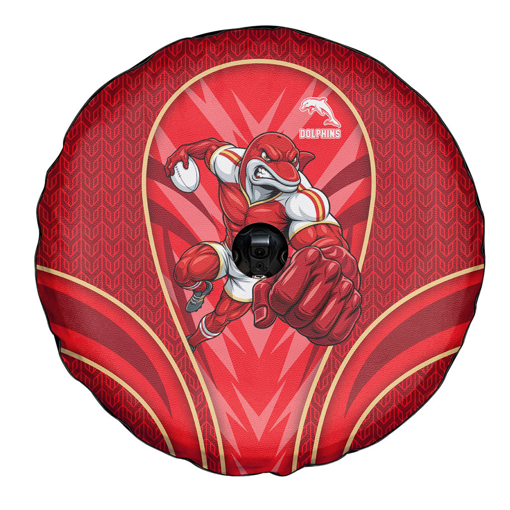 Dolphins Rugby Mascot Spare Tire Cover Australian Rugby Culture - Tribal Inspired Dolphin