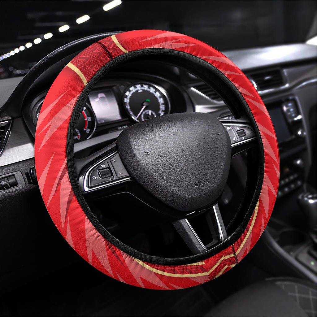 Dolphins Rugby Mascot Steering Wheel Cover Australian Rugby Culture - Tribal Inspired Dolphin
