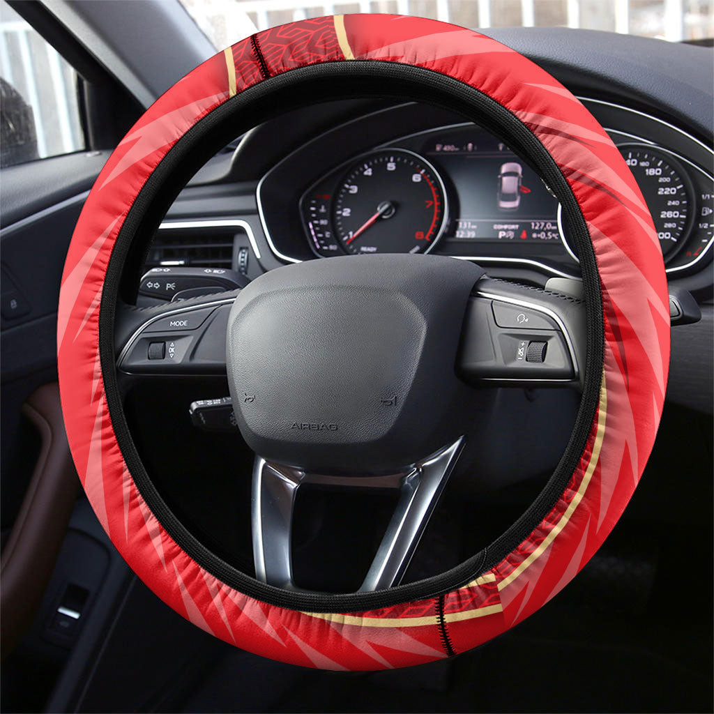 Dolphins Rugby Mascot Steering Wheel Cover Australian Rugby Culture - Tribal Inspired Dolphin