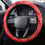 Dolphins Rugby Mascot Steering Wheel Cover Australian Rugby Culture - Tribal Inspired Dolphin