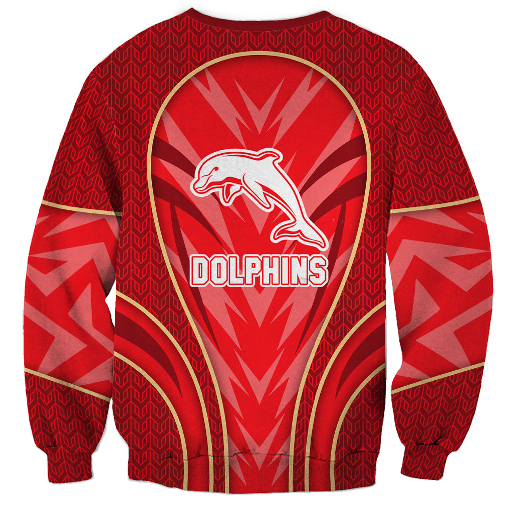 Dolphins Rugby Mascot Sweatshirt Australian Rugby Culture - Tribal Inspired Dolphin