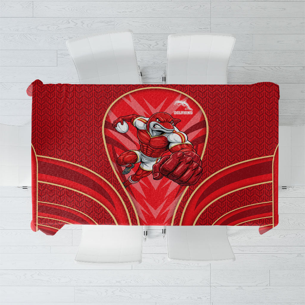 Dolphins Rugby Mascot Tablecloth Australian Rugby Culture - Tribal Inspired Dolphin