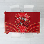 Dolphins Rugby Mascot Tablecloth Australian Rugby Culture - Tribal Inspired Dolphin