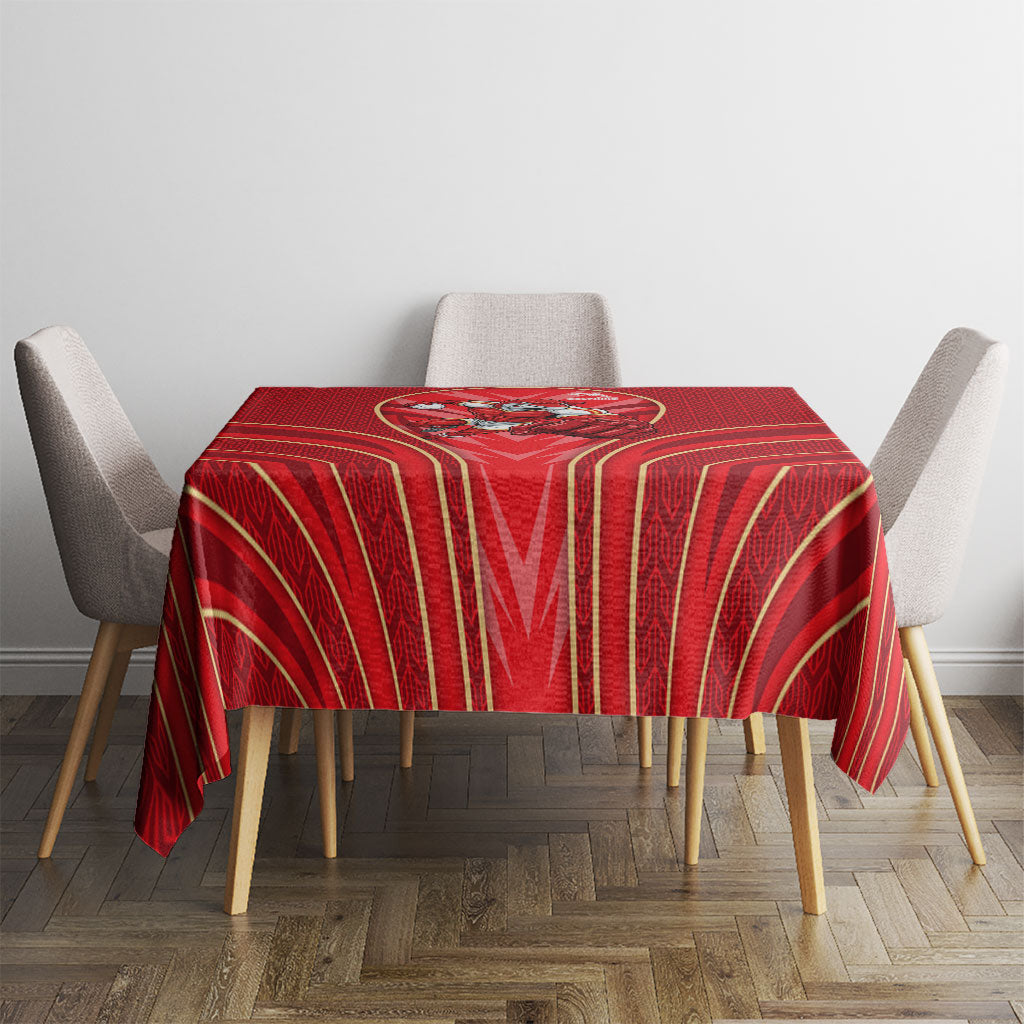 Dolphins Rugby Mascot Tablecloth Australian Rugby Culture - Tribal Inspired Dolphin