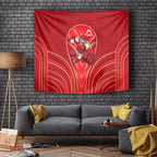 Dolphins Rugby Mascot Tapestry Australian Rugby Culture - Tribal Inspired Dolphin