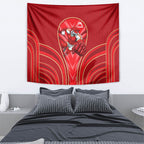 Dolphins Rugby Mascot Tapestry Australian Rugby Culture - Tribal Inspired Dolphin